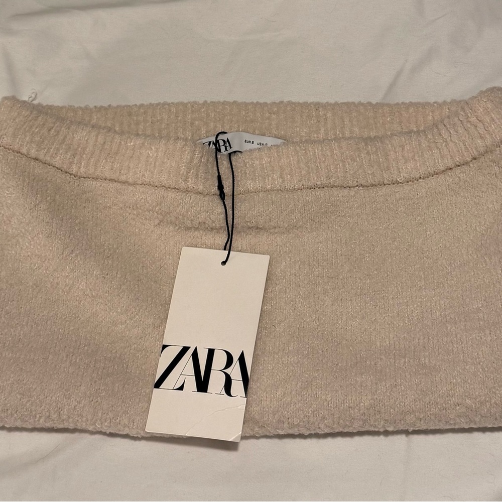 Zara Beige Knit Top